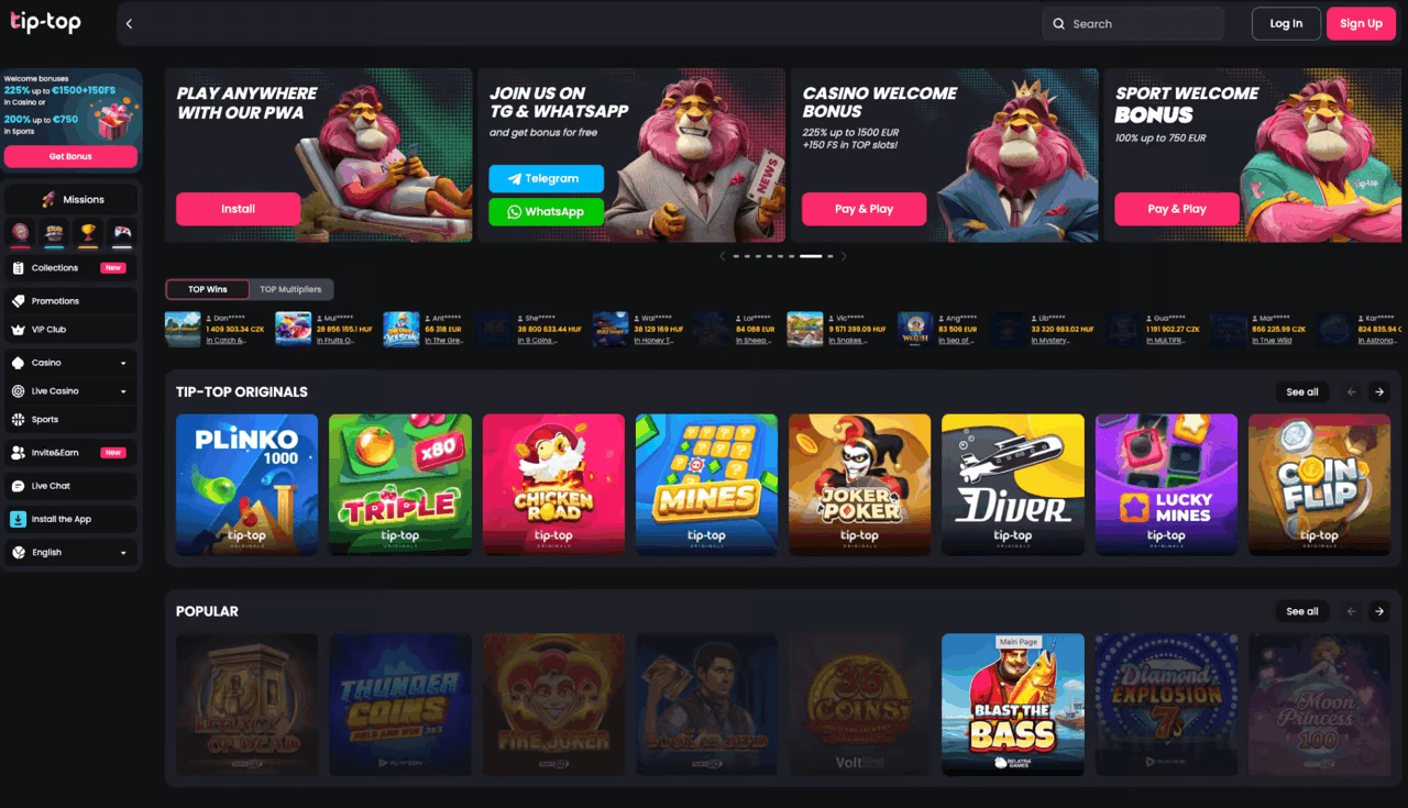 Tiptop Nederland – Uw Premium Online Casino Bestemming 2026 image 2